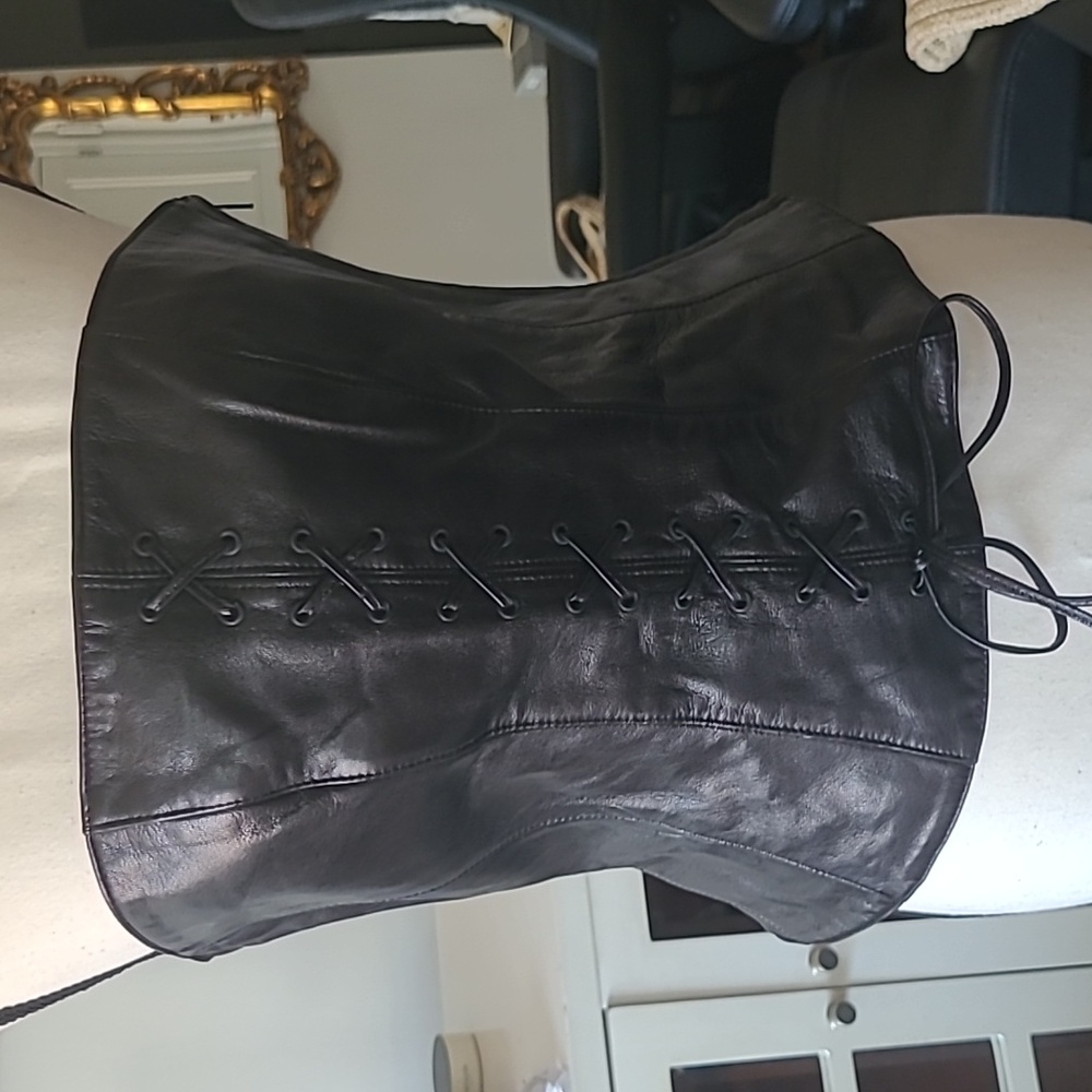 DANIER Black Leather Corset